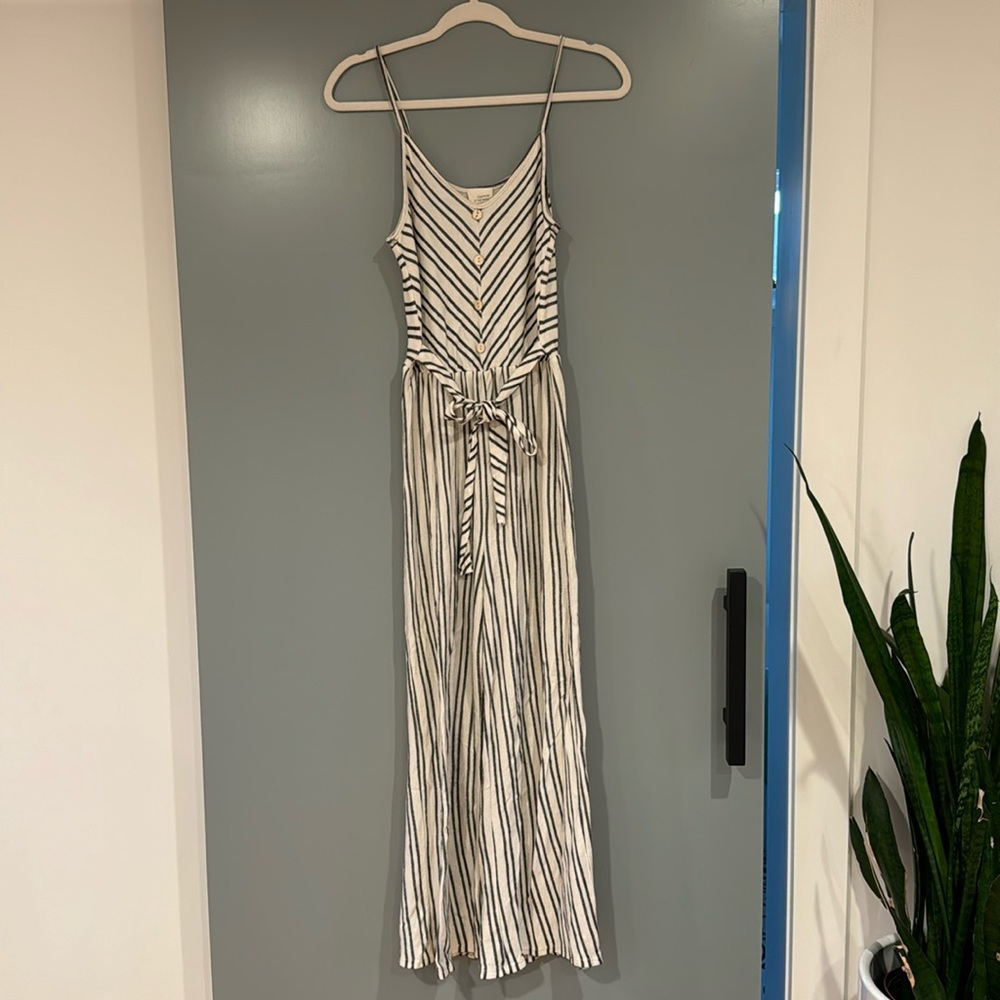 Caution To The Wind Striped Jumpsuit